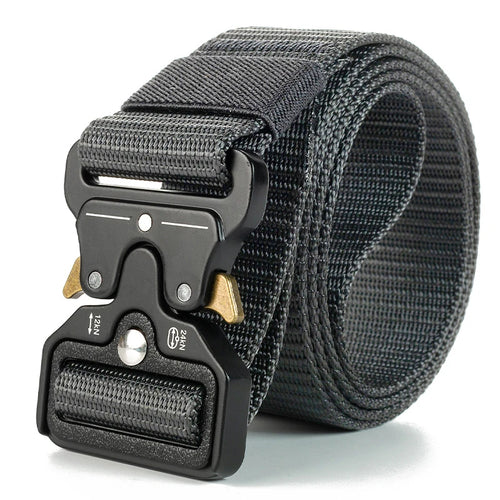 1 piece men's tactical sports belt, quick release symmetrical buckle,