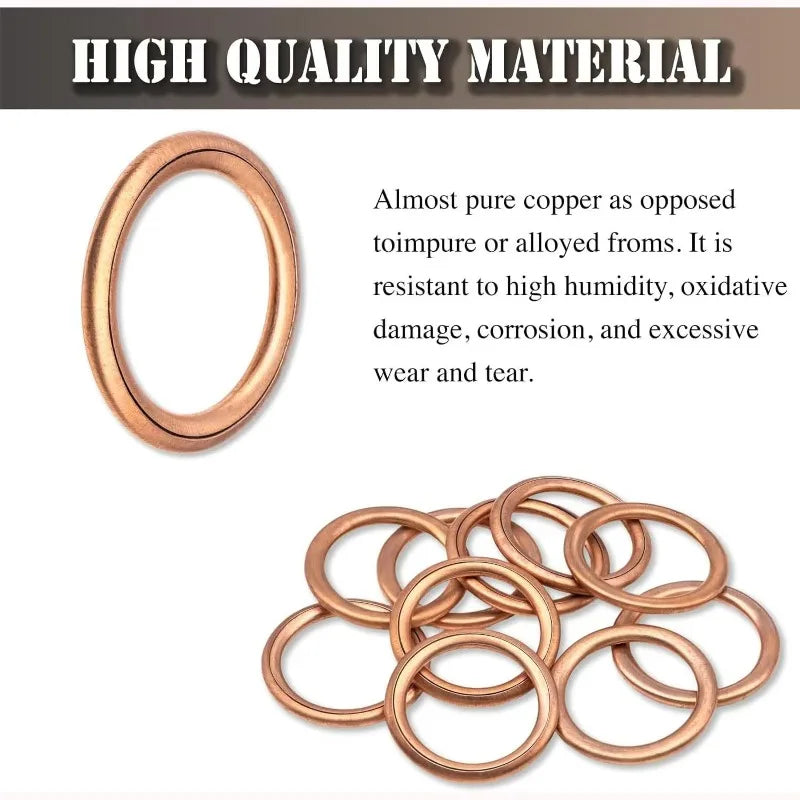 Car Oil Pan Drain Gasket Drainage Bolt Pad Aluminum/ Copper Oil Drain