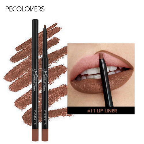 12-Color Matte Lipliner - Waterproof, Moisturizing, Long-Lasting &