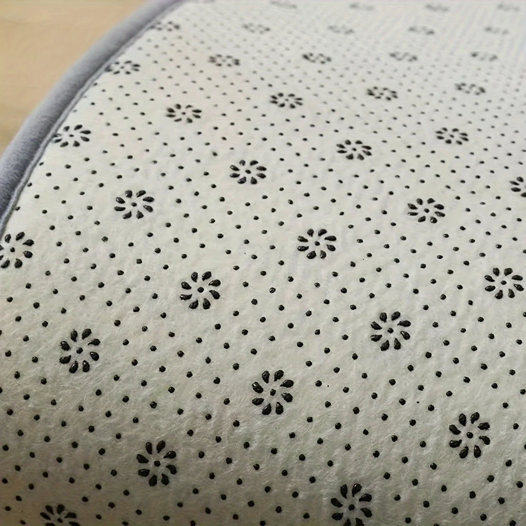 Thickened special-shaped bathroom absorbent floor mat flannel toilet