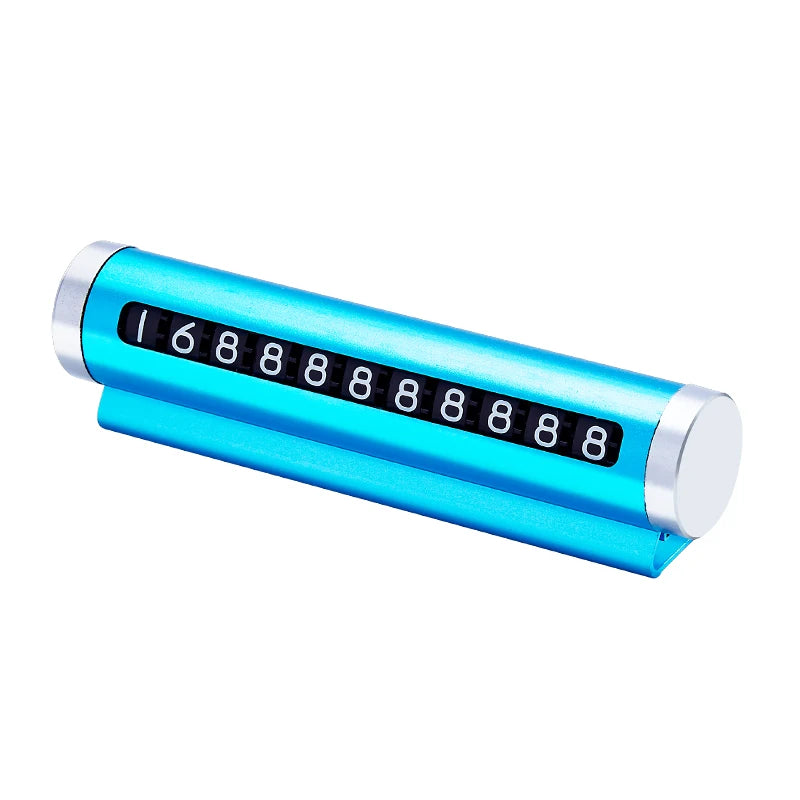 Car Temporary Parking Number Plate Black/Silver/Blue Aluminium Alloy