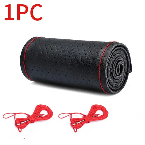 Genuine Leather Steering Wheel Cover For Car Braiding Steering Wheel
