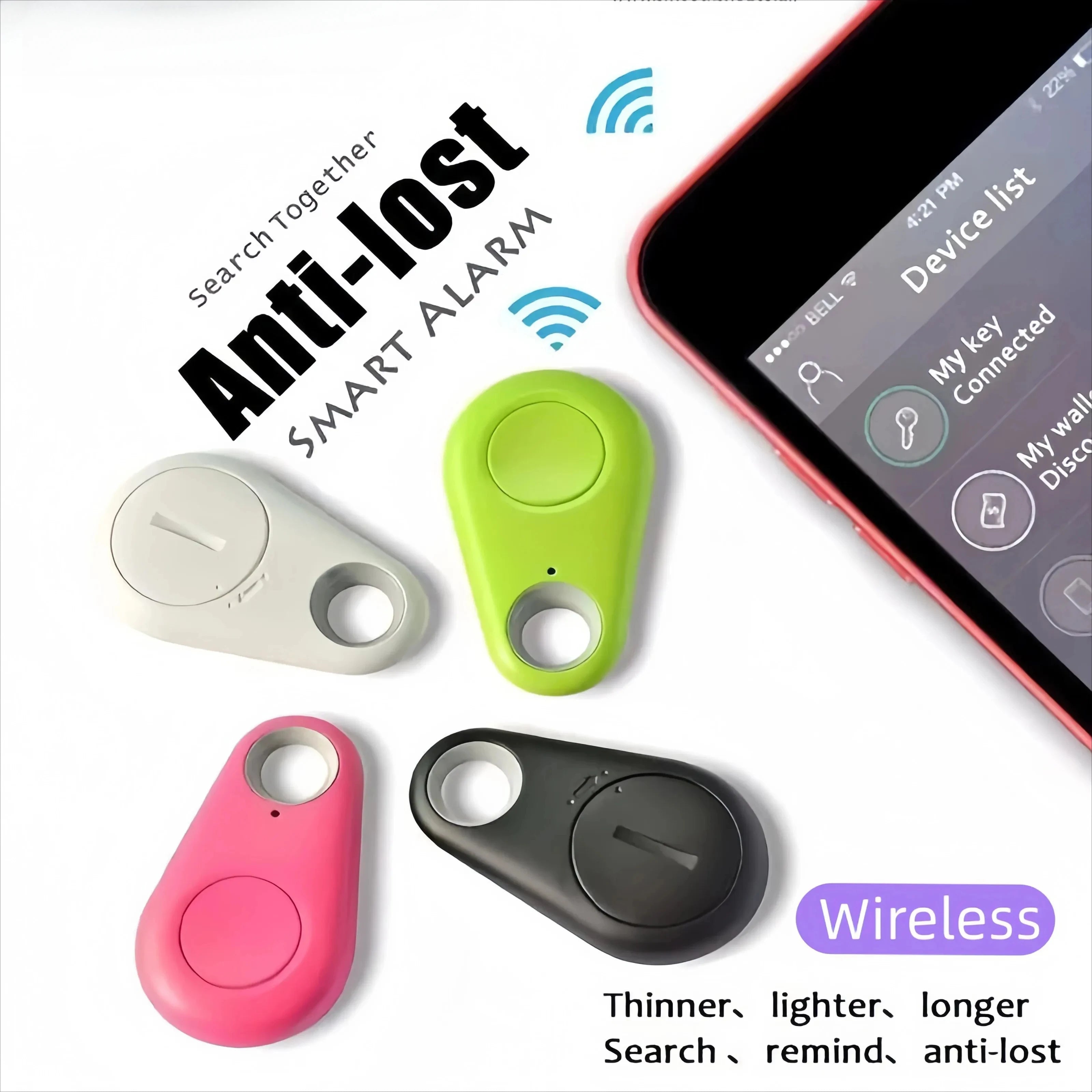 Mini GPS Pet Tracker Wallet Anti-Lost Device with Two-Way Positioning