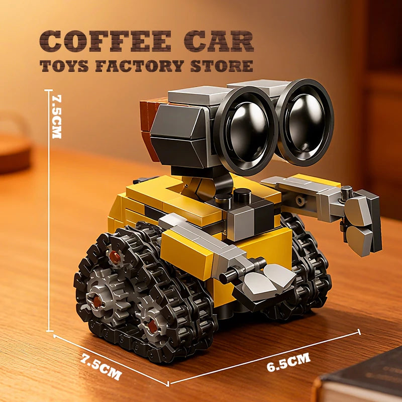 Space Mini Robot MOC Building Bricks Toys 217Pcs Tracked Bot Model