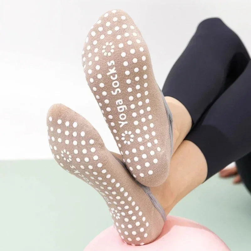 1/ 4Pair Professional Women Yoga Sock Silicone Anti-slip Ballet