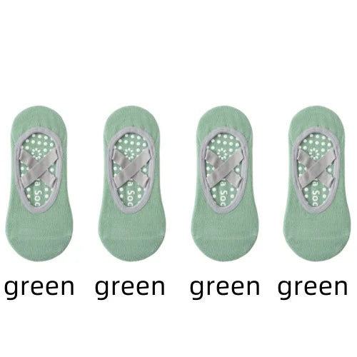 1/ 4Pair Professional Women Yoga Sock Silicone Anti-slip Ballet