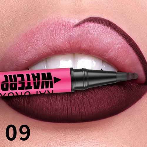1PC Liquid Matte12-Color Lipliner Pencil Waterproof Plumping Stain