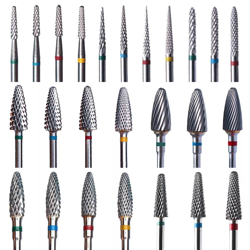 1pc Carbide Tungsten Nail Drill Bit Rotate Burr Milling Nail Cutter