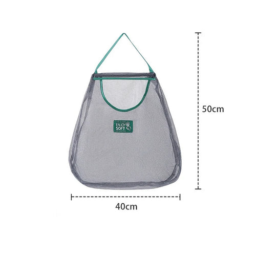 Reusable Storage Bags Kitchen Hanging Mesh Bag Home Fruit And