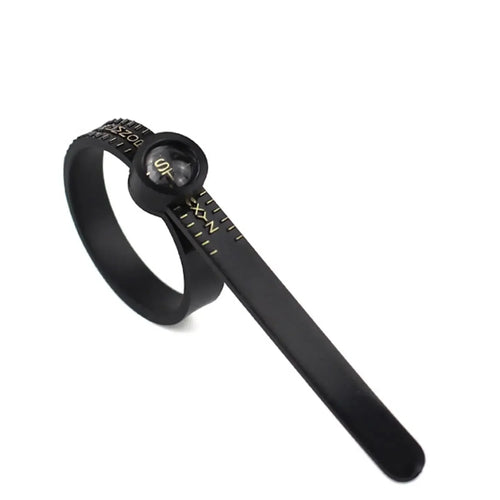Ring Sizer with Magnifier - US/UK/EU/HK Jewelry Measuring Ruler for