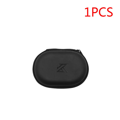1-20PCS KZ Earphones Oval Storage Bag Wired Headphones PU Zipper