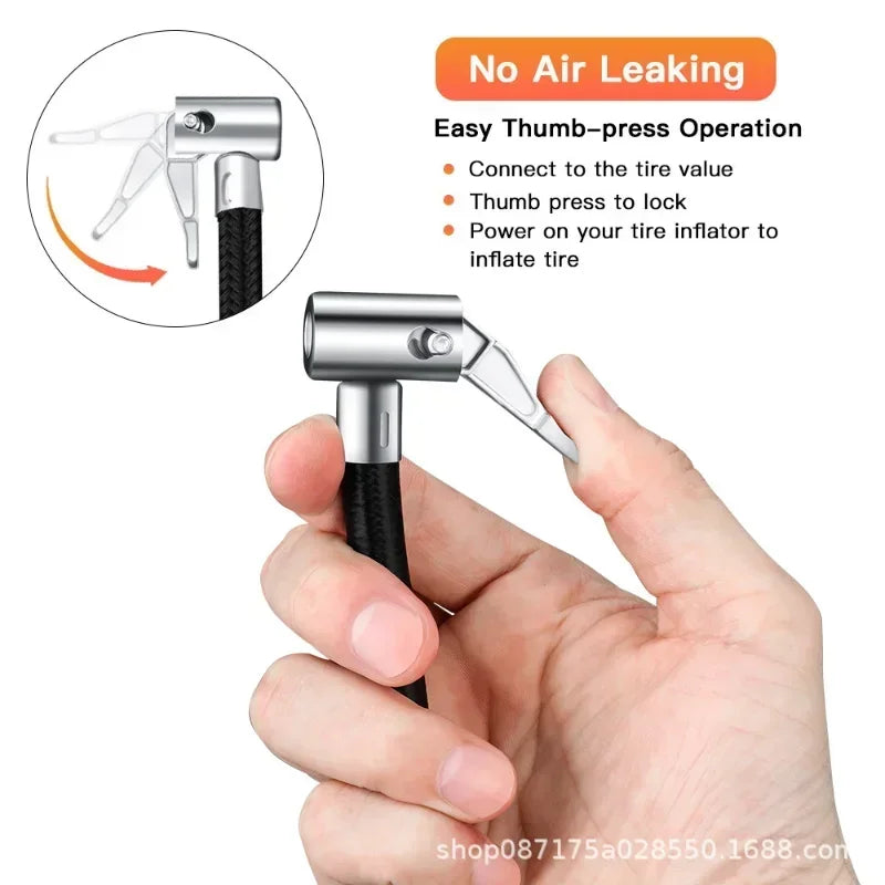 Car Tire Inflator Hose Air Pump Extension Tube Adapter Tire Repair