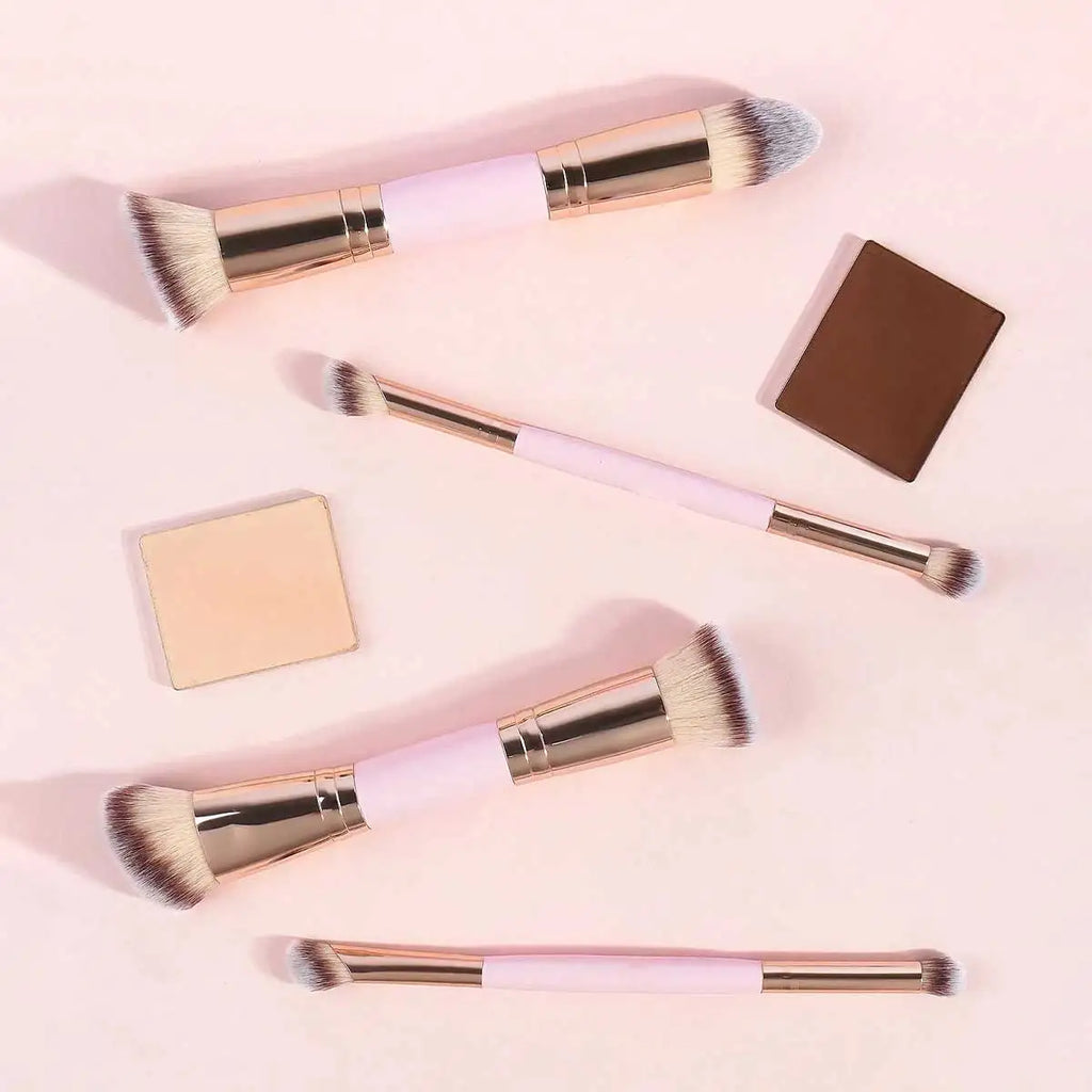 4pcs Basic Makeup Brushes Set With Box Dual-ended Foundations Powder