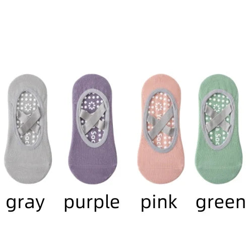 1/ 4Pair Professional Women Yoga Sock Silicone Anti-slip Ballet