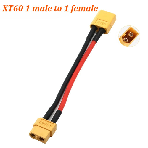XT60 Parallel Battery Connector 3-Way 14AWG Silicone Wire Male/Female