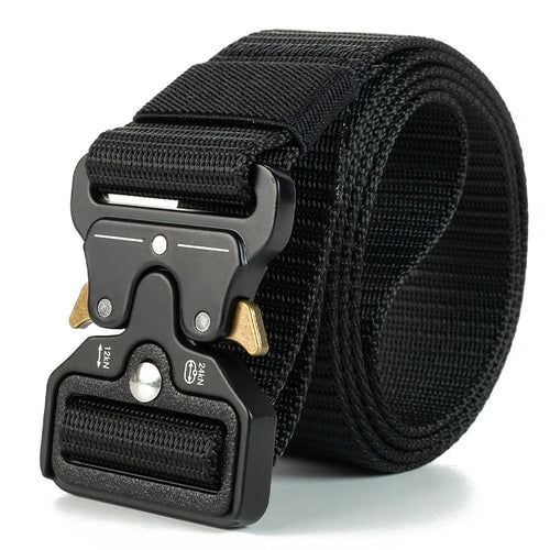 1 piece men's tactical sports belt, quick release symmetrical buckle,