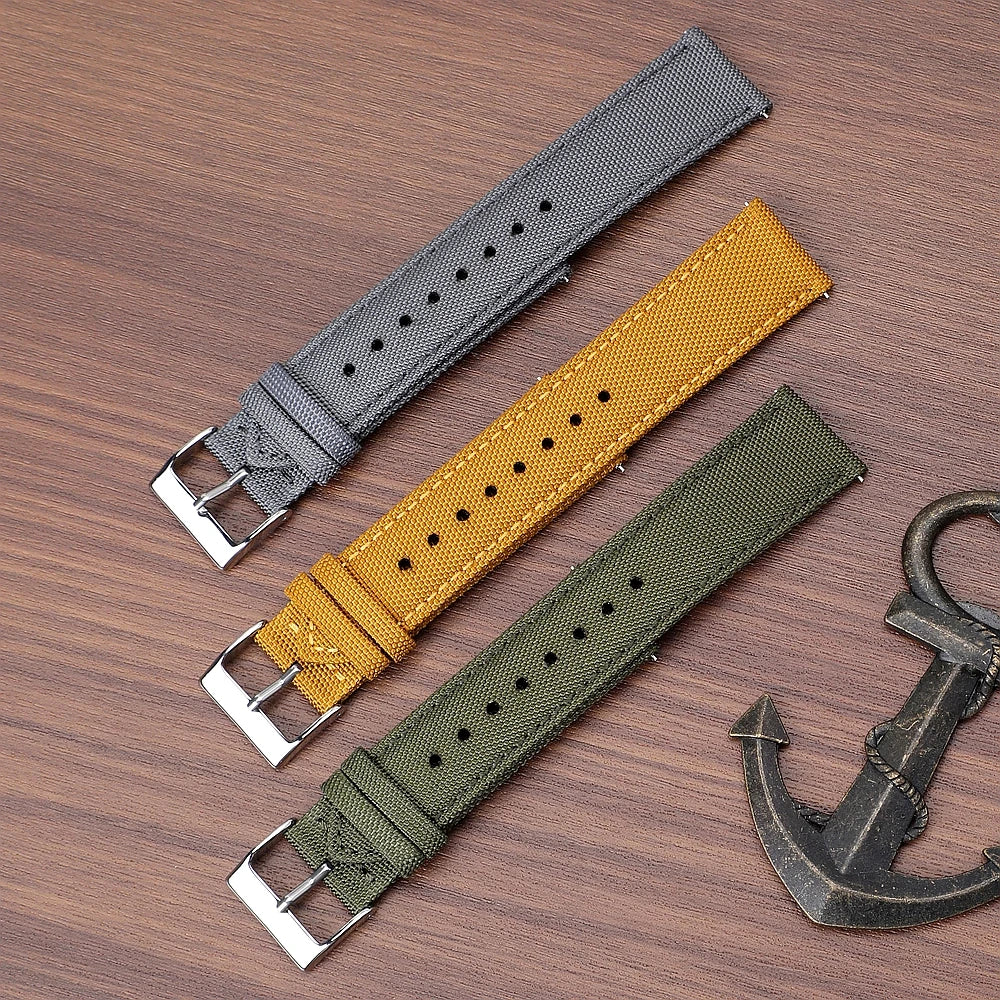 18mm 19mm 20mm 21mm 22mm 24mm Waterproof Sailcloth Watch Strap