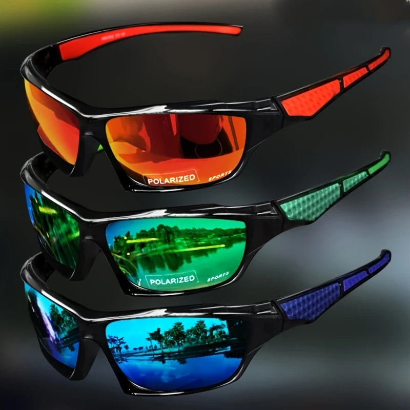 1/3PCS Sports Polarized Sunglasses for Men Lightweight Night Vision