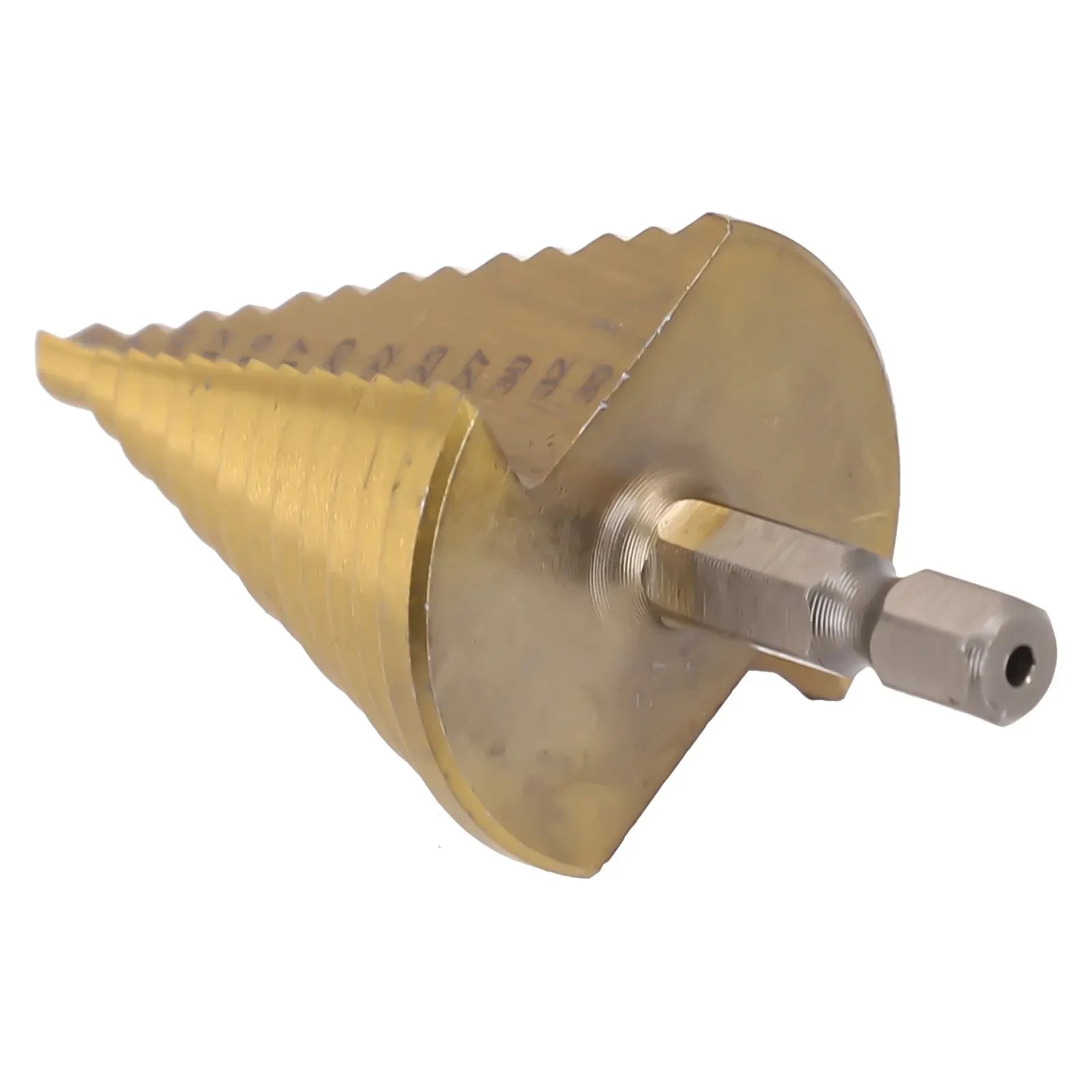 HSS Step Drill Bit Straight Groove Titanium Coated Wood Metal Hole