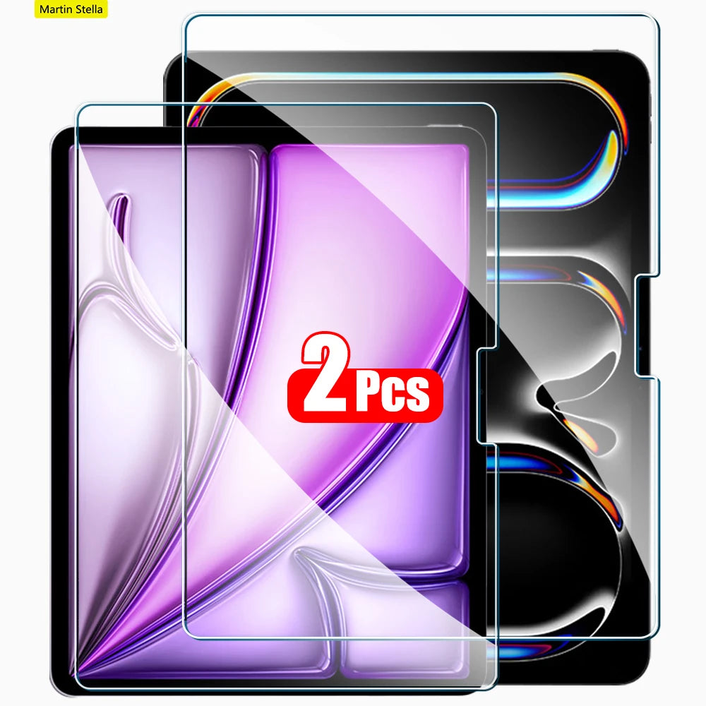 2Pcs Tempered Glass Screen Protector For ipad Pro Air 13 11 2024 M4 M2