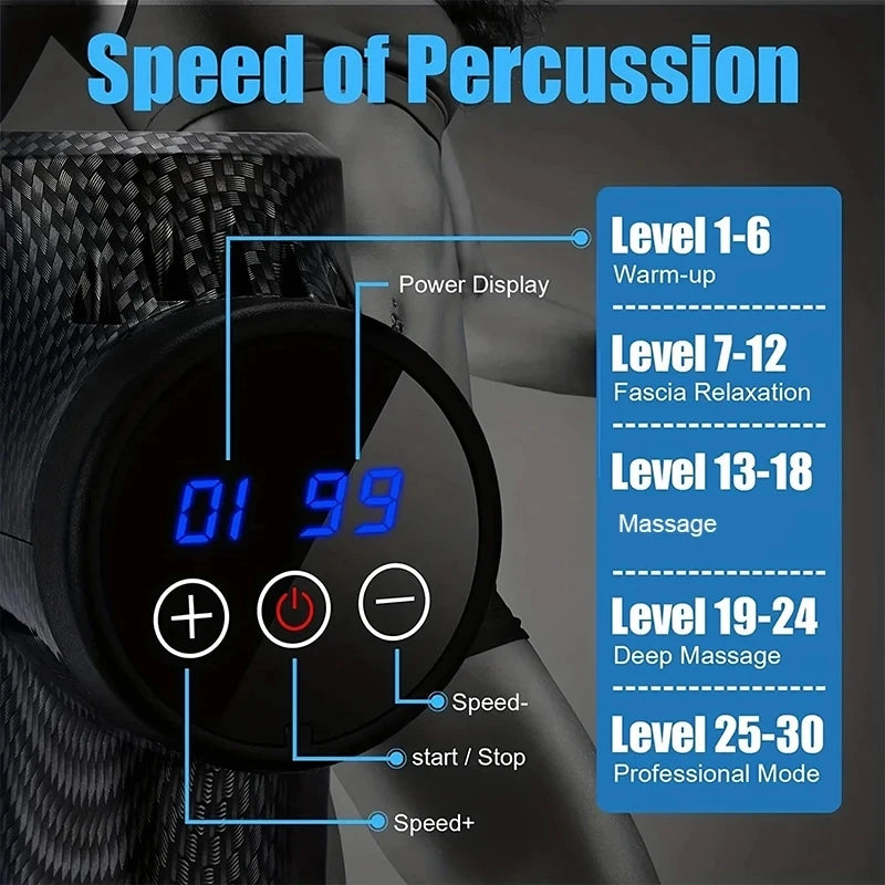 Deep Muscle Massage Gun Electric Percussion Pistol Massager For Body