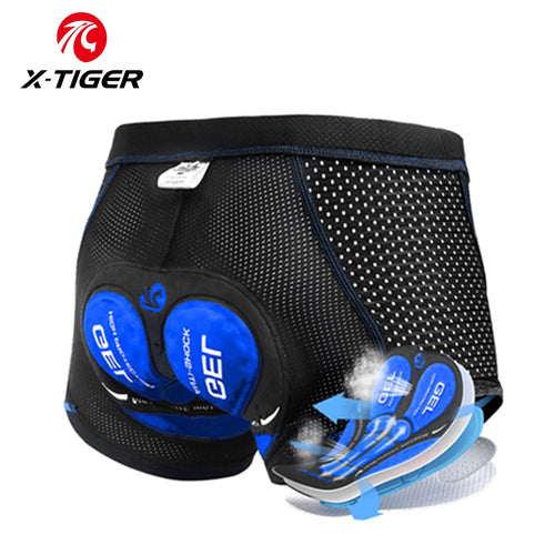 X-TIGER Men's Cycling Underwear Shorts 5D Cushion Race Athletic Shorts