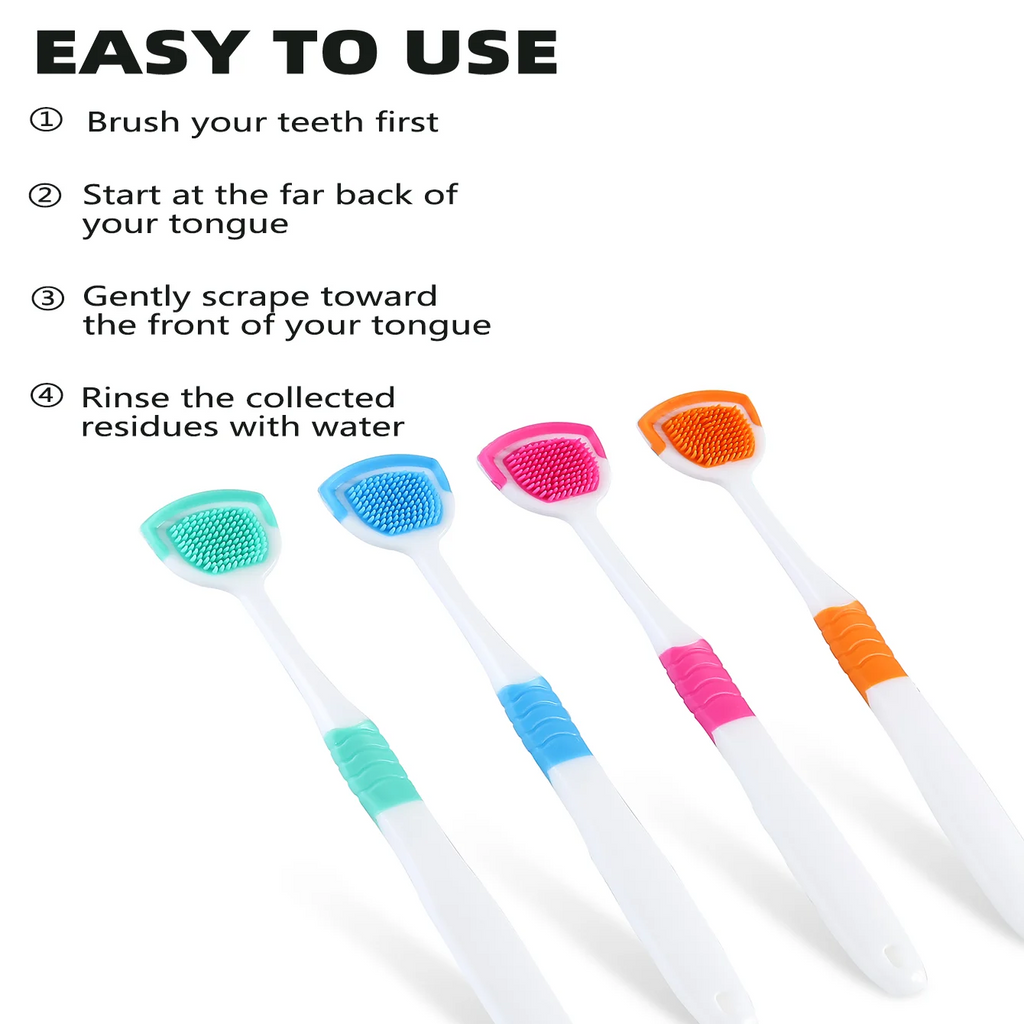 Vaclav 1Pc/4Pcs/8Pcs Silicone Tongue Scraper For Oral Hygiene,Tongue