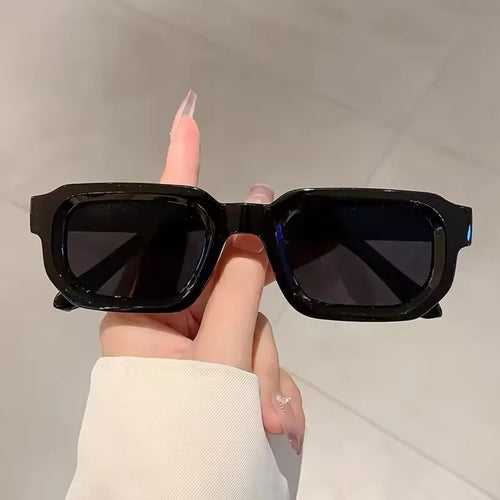 New Men Vintage Rectangle Frame Sunglasses Fashion Retro Sun Glasses