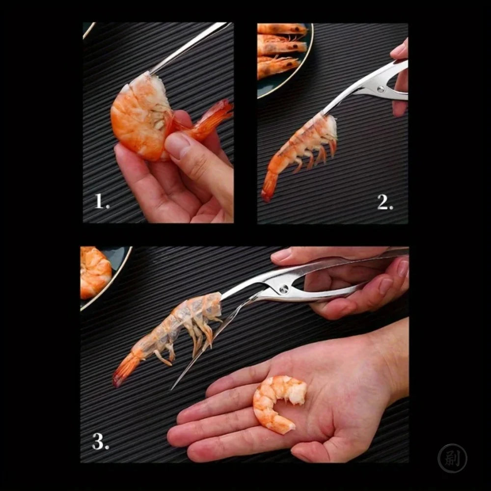 Stainless Steel Shrimp Deveined Device - Ergonomic Fishbone