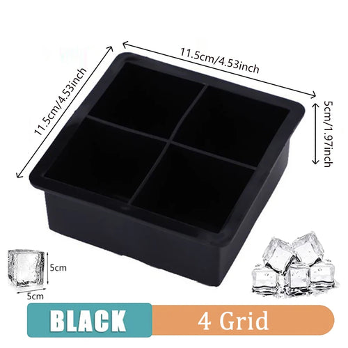 Silicone Ice Cube Tray 4/6/15 Square Ice Cube Moulds 3 x 3 cm Reusable