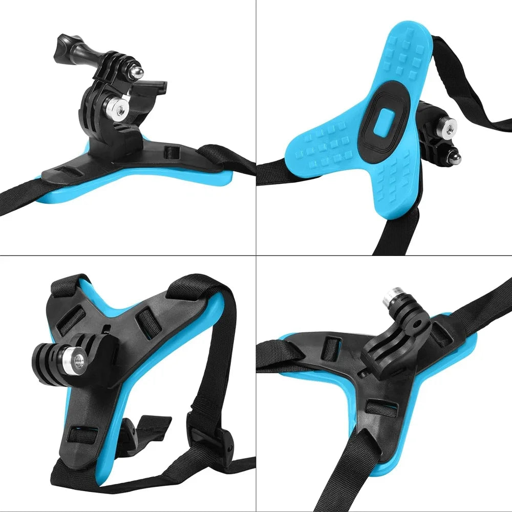 Motorcycle Helmet Chin Strap Mount for GoPro Hero 13 12 11 10 9 8 DJI