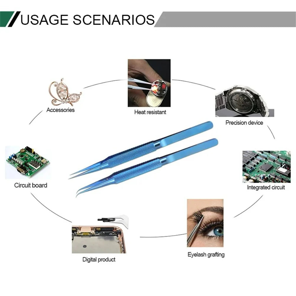 Precise Titanium Alloy Tweezers Professional Phone Repair Tool
