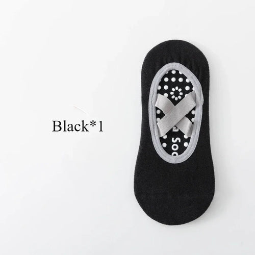 1/ 4Pair Professional Women Yoga Sock Silicone Anti-slip Ballet