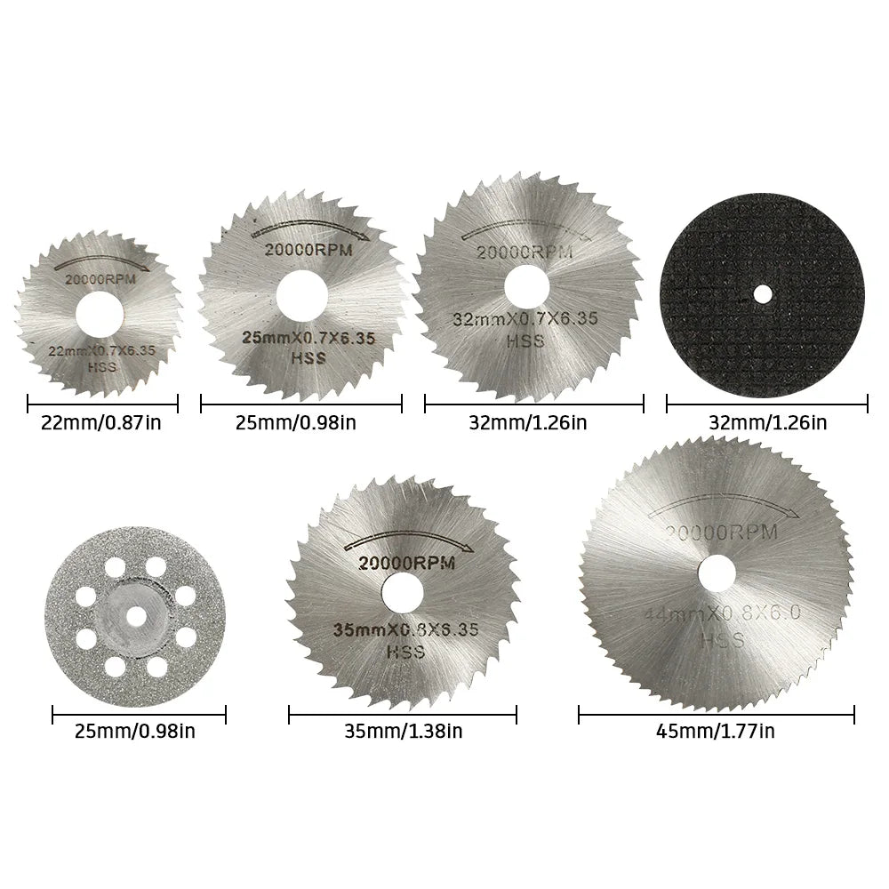 6-32Pcs Mini Circular Saw Blade Set Sanding Grinding Wheel Cutting