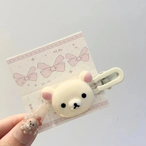 Cute Bear Hairpins Set Preppy Headdress Plastic Hair Sweet Accessories