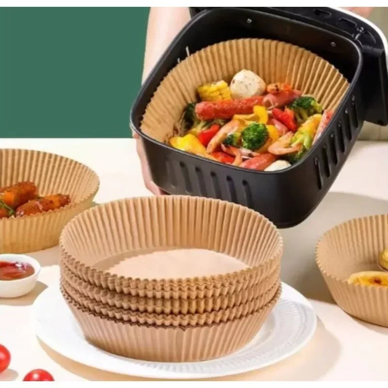 Cooking Paper Air Fryer Disposable Paper Square Round Baking Barbecue