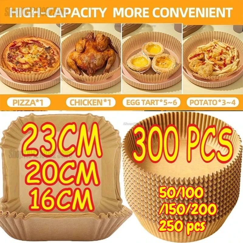 Cooking Paper Air Fryer Disposable Paper Square Round Baking Barbecue