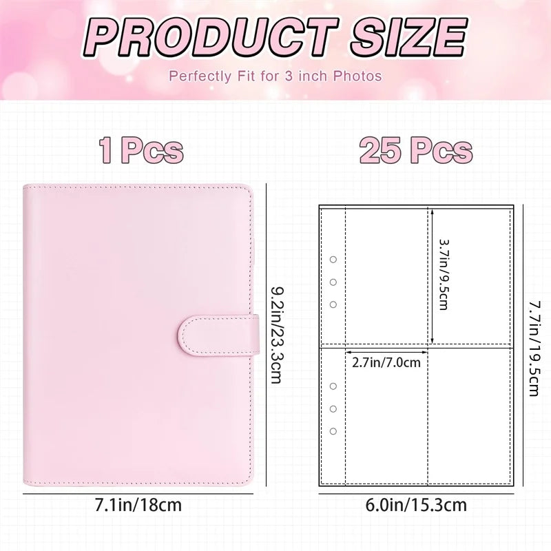 25pcs Page(4 Grids) Photo Card A5-Binder Kpop Photo Albums Idol Cards