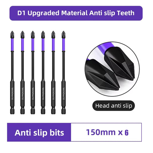 6PC Upgraded High Hardness And Strong Magnetic Bit 25/65/70/90/150mm