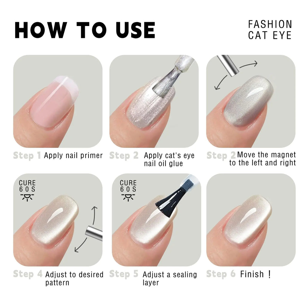Nail Art Magnetic Pen 3D Cat Eye Painting Nails Art Design Dual-Ended
