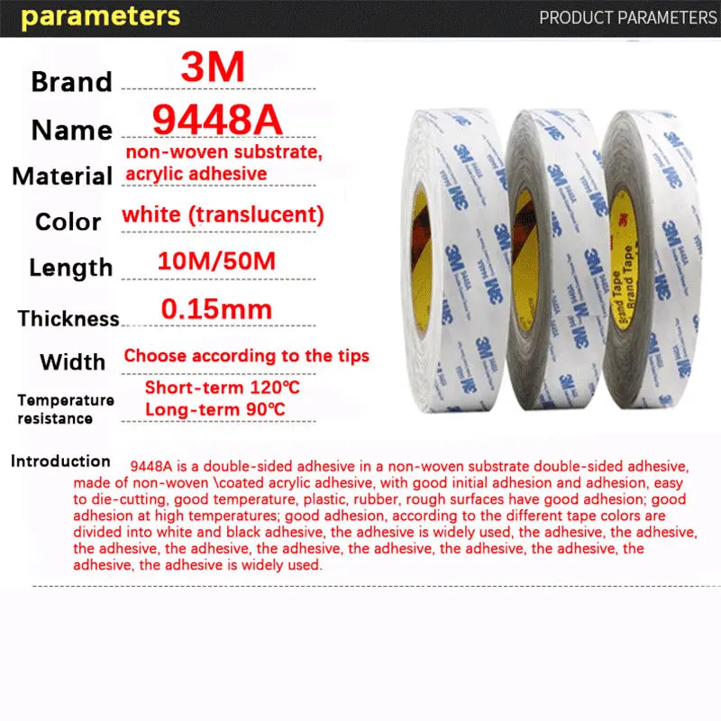 3M 9448A double-sided adhesive, ultra-thin, high viscosity, fixed,