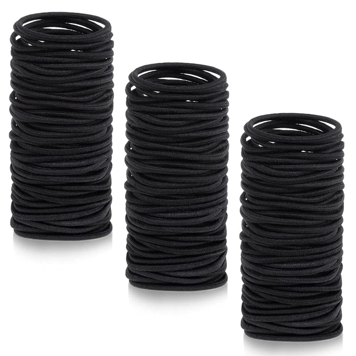 98 Pcs Black Elastics Small Hair Ties Elastics Small Hair Rubber Bands