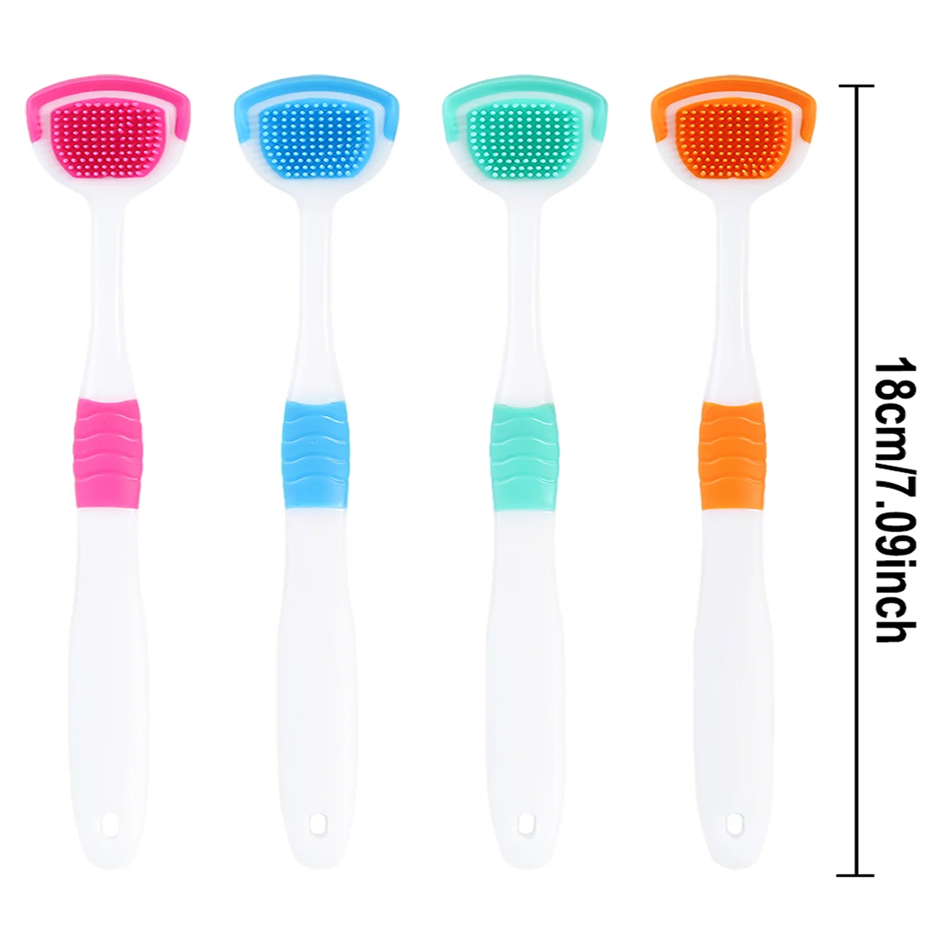Vaclav 1Pc/4Pcs/8Pcs Silicone Tongue Scraper For Oral Hygiene,Tongue