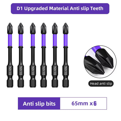 6PC Upgraded High Hardness And Strong Magnetic Bit 25/65/70/90/150mm
