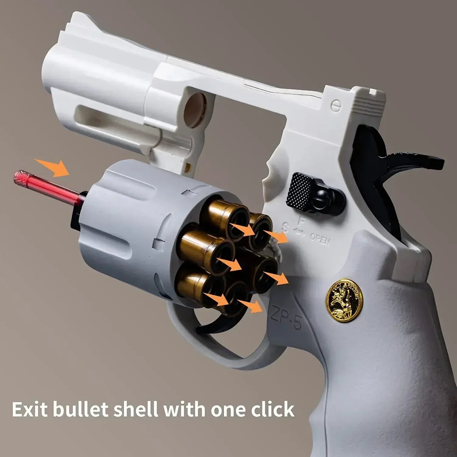 Magnum ZP5 357 Continuous Firing Soft Dart Blaster Toy with Multiple