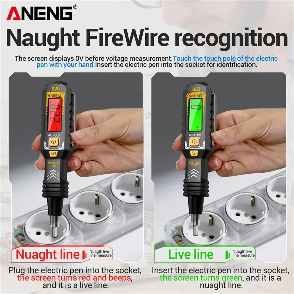 Dual-use Screwdriver Voltage Tester Pen ANENG B20 Double Head
