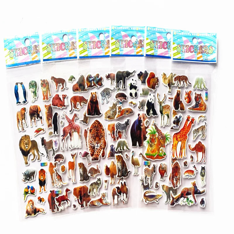 10pcs 3D Puffy Stickers Animals Bulk Stickers Scrapbook Decoration