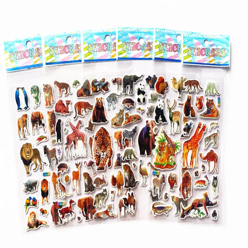 10pcs 3D Puffy Stickers Animals Bulk Stickers Scrapbook Decoration