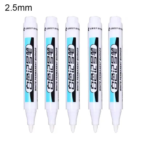 0.7/1.0/2.5MM White Permanent Marker Pens Markers Paint Pen For Wood