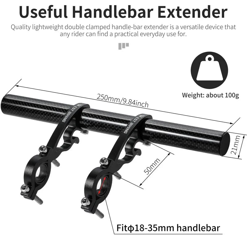 WEST BIKING Bike Handlebar Extender Carbon MTB Road Bike Integrated